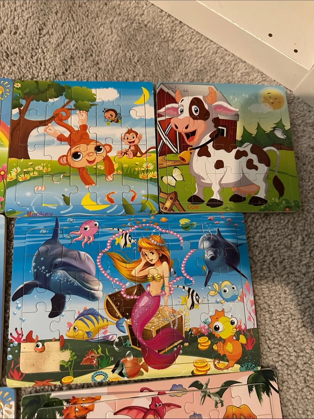 Lot of 10 Animal Puzzle Set. 20-24 pieces.